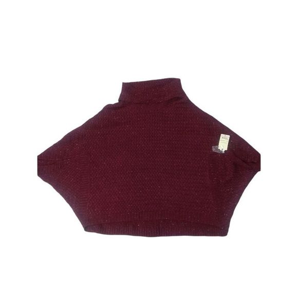 St. John's Bay Turtleneck Cowl Neck Batwing Plus Sized Sweater Red 3X - Picture 2 of 9